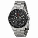 Seiko Chronograph Tachymeter Black Dial Stainless Steel Men's Watch SND253