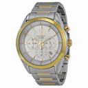 Seiko Chronograph White Dial Stainless Steel Men's Watch SSB090