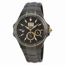 Seiko Coutura Kinetic Perpetual Black Dial Black Ion-plated Men's Watch SNP070