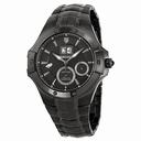 Seiko Coutura Kinetic Perpetual Black Dial Black Ion-plated Men's Watch SNP071