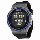 Seiko Digital Dial Black Silicone Rubber Men's Watch STP015
