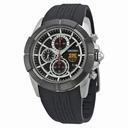 Seiko FC Barcelona Chronograph Black Dial Black Rubber Men's Watch SNDE81