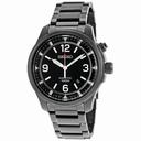 Seiko Kinetic Black Dial Black Ion-plated Men's Watch SKA687