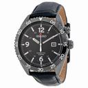 Seiko Kinetic Black Dial Black Leather Men's Watch SKA621