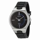 Seiko Kinetic Black Dial Black Silicone Men's Watch SKA651