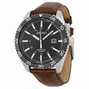 Seiko Kinetic Black Dial Brown Leather Men's Watch SKA617P2