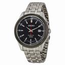 Seiko Kinetic Black Dial Stainless Steel Men's Watch SKA635