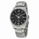 Seiko Kinetic Black Dial Stainless Steel Men's Watch SKA665