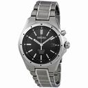 Seiko Kinetic Black Dial Titanium Men's Watch SKA493