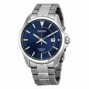 Seiko Kinetic Blue Dial Stainless Steel Men's Watch SKA581