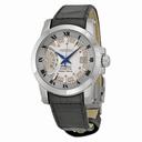 Seiko Kinetic Grey Dial Black Leather Men's Watch SRG015P1