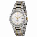 Seiko Kinetic Silver Dial Two-tone Titanium Men's Watch SKA485