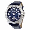 Seiko Lord Blue Dial Blue Leather Men's Watch SUR133
