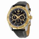 Seiko Lord Chronograph Black Dial Black Leather Men's Watch SRW032