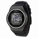 Seiko Matrix Digital Display Black Leather Men's Watch STP017