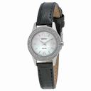 Seiko Mother of Pearl Dial Grey Leather Ladies Watch SUP131