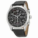 Seiko Neo Classic Chronograph Black Dial Black Leather Men's Watch SPC133