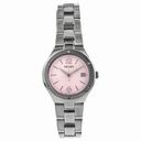 Seiko Pink Dial Stainless Steel Ladies Watch SXDC49