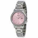 Seiko Pink Dial Stainless Steel Ladies Watch SXDF75