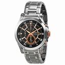 Seiko Premier Chronograph Black Dial Rose Gold PVD Men's Watch SNAF20