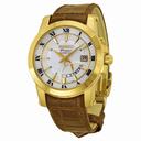 Seiko Premier Kinetic White Dial Black Leather Men's Watch SRN042P1