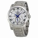 Seiko Premier Silver Dial Stainless Steel Kinetic Men's Watch SNP019