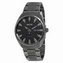 Seiko Recraft Automatic Black Dial Black Ion-plated Men's Watch SNKN43