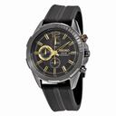 Seiko Recraft Solar Chronograph Black Dial Black Silicone Men's Watch SSC385