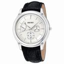 Seiko Retrograde Day/Date Steel Black Men's Watch SNT003