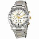 Seiko Silver Dial Chronograph Tachymeter Stainless Steel Men's Watch SNDD07