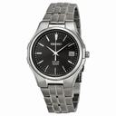 Seiko Solar Analog Black Dial Men's Watch SNE121