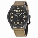 Seiko Solar Black Dial Beige Nylon Men's Watch SNE331
