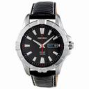 Seiko Solar Black Dial Black Leather Men's Watch SNE161P2