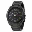 Seiko Solar Black Dial Black-plated Men's Watch SNE287