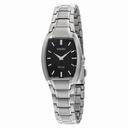Seiko Solar Black Dial Stainless Steel Ladies Watch SUP259