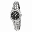 Seiko Solar Black Dial Stainless Steel Ladies Watch SUT067