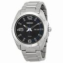 Seiko Solar Black Dial Stainless Steel Men's Watch SNE277P2