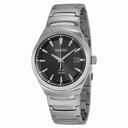 Seiko Solar Black Dial Stainless Steel Men's Watch SNE291