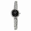 Seiko Solar Black Dial Stainless Steel With Embellishment Ladies Watch SUP191