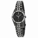 Seiko Solar Black Dial Two-Tone Stainless Steel Ladies Watch SUP203