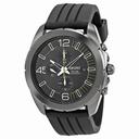 Seiko Solar Chronograph Black Dial Black Ion-plated Men's Watch SSC205