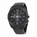 Seiko Solar Chronograph Black Dial Black Ion-plated Men's Watch SSC203