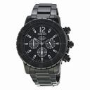 Seiko Solar Chronograph Black Dial Black Ion-plated Men's Watch SSC225