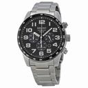 Seiko  Solar Chronograph Black Dial Stainless Steel Men's Watch SSC229