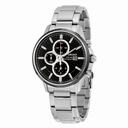 Seiko Solar Chronograph Black Dial Stainless Steel Men's Watch SSC255
