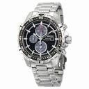 Seiko Solar Chronograph Black Dial Stainless Steel Men's Watch SSC299