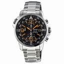 Seiko Solar Chronograph Black Dial Stainless Steel Men's Watch SSC077