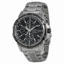 Seiko Solar Chronograph Black Dial Stainless Steel Men's Watch SSC147