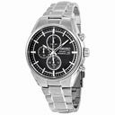 Seiko Solar Chronograph Black Dial Titanium Men's Watch SSC367