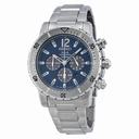 Seiko Solar Chronograph Blue Dial Stainless Steel Men's Watch SSC221